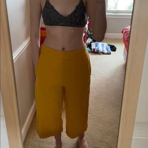 madewell linen wideleg crop pants